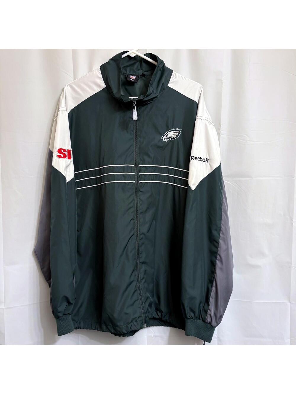 Reebok NFL Philadelphia Eagles Windbreaker Jacket Men's 2XL Sports Illustrated